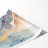 Glamorous Pastel and Gold Abstract Wall Art – Luxury Modern Decor