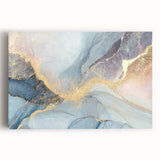 Glamorous Pastel and Gold Abstract Wall Art – Luxury Modern Decor