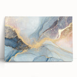 Glamorous Pastel and Gold Abstract Wall Art – Luxury Modern Decor