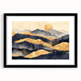 Glamorous Golden Mountain Wall Art – Luxury Modern Landscape Decor