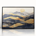 Glamorous Golden Mountain Wall Art – Luxury Modern Landscape Decor