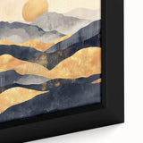 Glamorous Golden Mountain Wall Art – Luxury Modern Landscape Decor