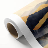 Glamorous Golden Mountain Wall Art – Luxury Modern Landscape Decor