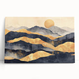 Glamorous Golden Mountain Wall Art – Luxury Modern Landscape Decor