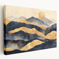 Glamorous Golden Mountain Wall Art – Luxury Modern Landscape Decor