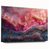 Glamorous Pink and Gold Abstract Wall Art – Luxury Modern Decor