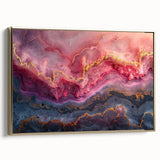 Glamorous Pink and Gold Abstract Wall Art – Luxury Modern Decor