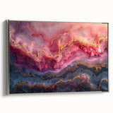 Glamorous Pink and Gold Abstract Wall Art – Luxury Modern Decor