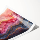 Glamorous Pink and Gold Abstract Wall Art – Luxury Modern Decor