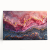 Glamorous Pink and Gold Abstract Wall Art – Luxury Modern Decor