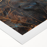 Glamorous Peacock Feather Wall Art – Luxury Black and Gold Decor