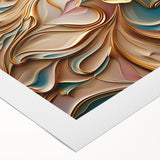 Glamorous Pastel and Gold Floral Wall Art – Luxury Modern Decor
