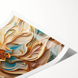 Glamorous Pastel and Gold Floral Wall Art – Luxury Modern Decor