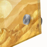 Glamorous Golden Mountain Wall Art – Luxury Modern Landscape Decor