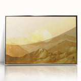 Glamorous Golden Mountain Wall Art – Luxury Modern Landscape Decor