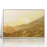 Glamorous Golden Mountain Wall Art – Luxury Modern Landscape Decor