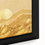 Glamorous Golden Mountain Wall Art – Luxury Modern Landscape Decor