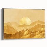 Glamorous Golden Mountain Wall Art – Luxury Modern Landscape Decor