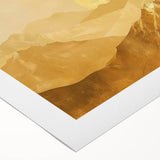 Glamorous Golden Mountain Wall Art – Luxury Modern Landscape Decor