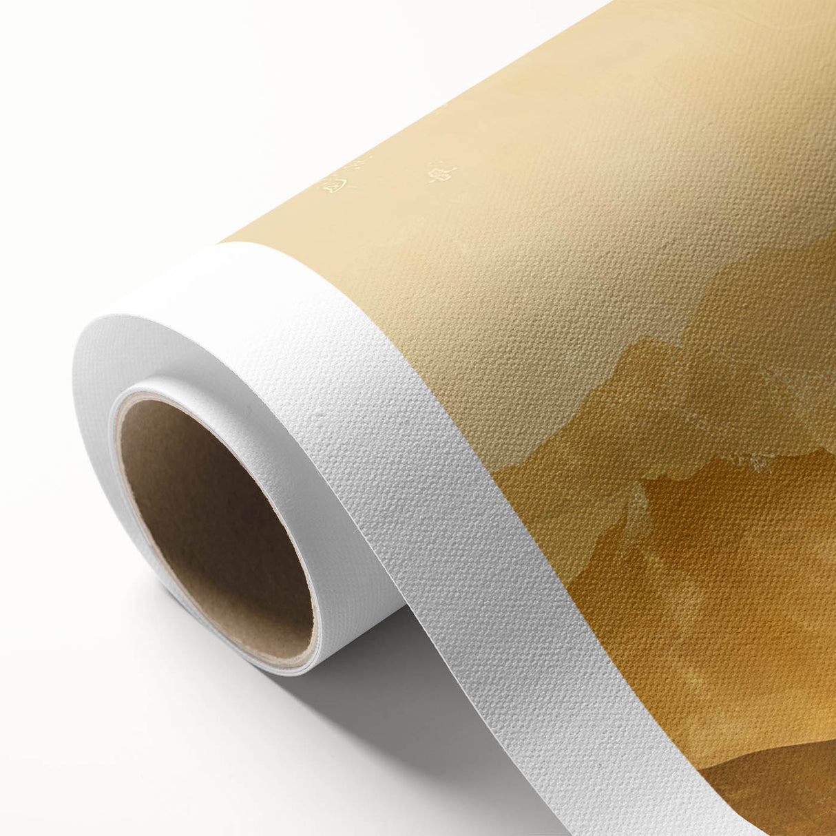 Glamorous Golden Mountain Wall Art – Luxury Modern Landscape Decor