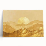 Glamorous Golden Mountain Wall Art – Luxury Modern Landscape Decor