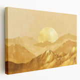 Glamorous Golden Mountain Wall Art – Luxury Modern Landscape Decor