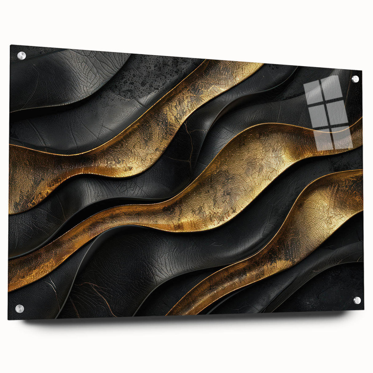 Glamorous Black and Gold Abstract Wall Art – Luxury Modern Decor