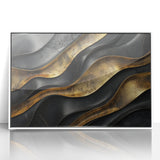 Glamorous Black and Gold Abstract Wall Art – Luxury Modern Decor