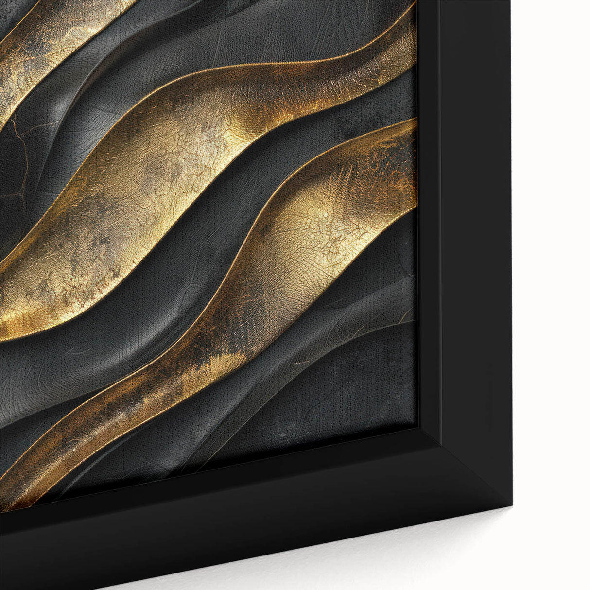 Glamorous Black and Gold Abstract Wall Art – Luxury Modern Decor