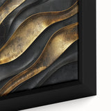 Glamorous Black and Gold Abstract Wall Art – Luxury Modern Decor