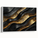 Glamorous Black and Gold Abstract Wall Art – Luxury Modern Decor