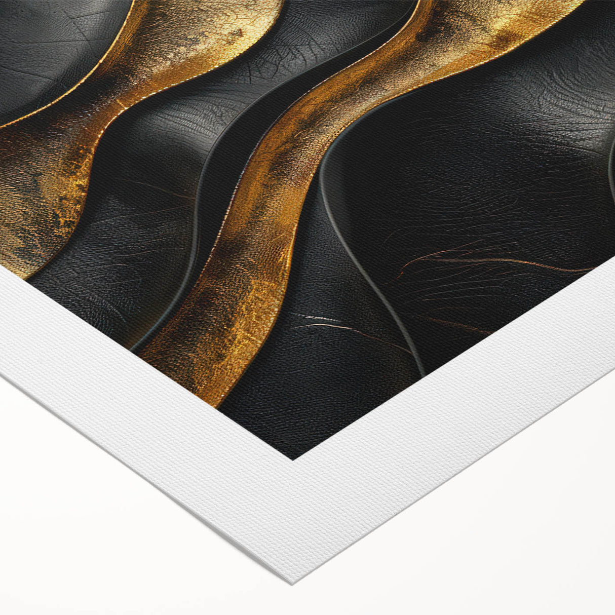 Glamorous Black and Gold Abstract Wall Art – Luxury Modern Decor