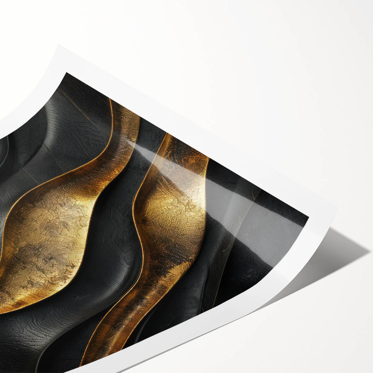 Glamorous Black and Gold Abstract Wall Art – Luxury Modern Decor