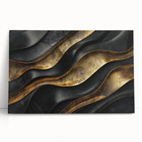 Glamorous Black and Gold Abstract Wall Art – Luxury Modern Decor