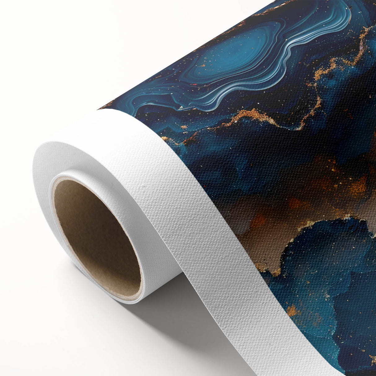 Glamorous Blue and Gold Abstract Wall Art – Luxury Modern Decor