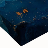 Glamorous Blue and Gold Abstract Wall Art – Luxury Modern Decor