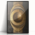 Bold Bronze Geometric Wall Art – Modern Glam Metallic Statement Piece