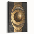 Bold Bronze Geometric Wall Art – Modern Glam Metallic Statement Piece