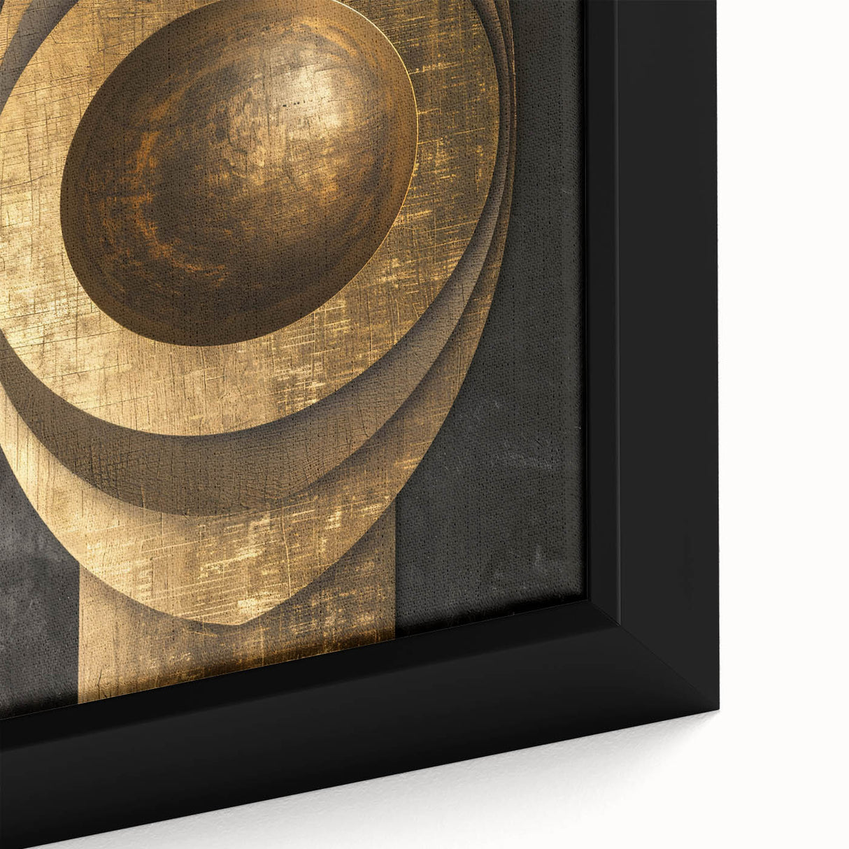Bold Bronze Geometric Wall Art – Modern Glam Metallic Statement Piece