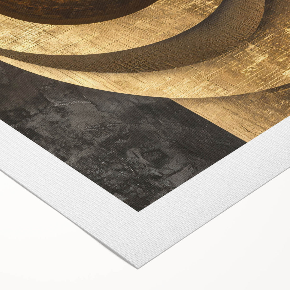 Bold Bronze Geometric Wall Art – Modern Glam Metallic Statement Piece