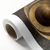 Bold Bronze Geometric Wall Art – Modern Glam Metallic Statement Piece