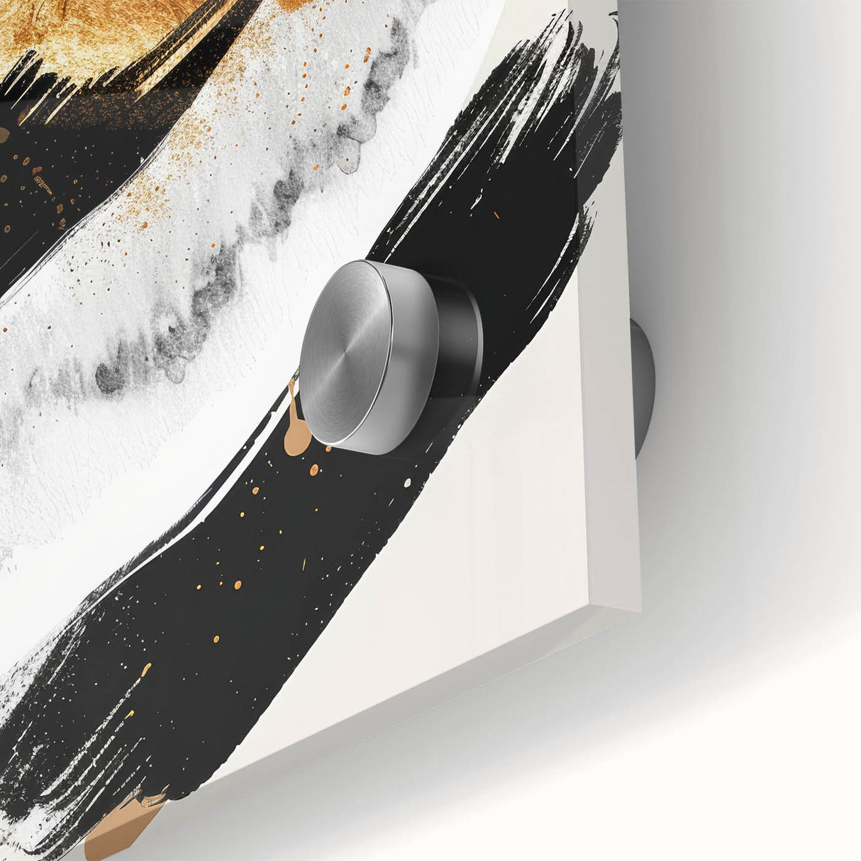 Chic Black and Gold Glam Wall Art – Modern Luxury Home Decor Piece