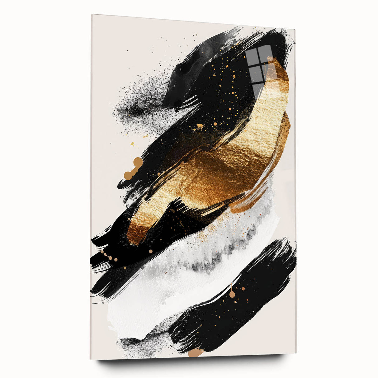 Chic Black and Gold Glam Wall Art – Modern Luxury Home Decor Piece