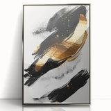 Chic Black and Gold Glam Wall Art – Modern Luxury Home Decor Piece