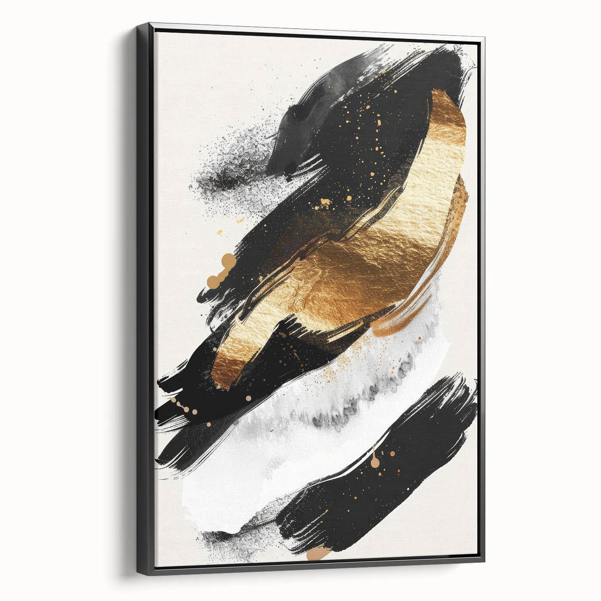 Chic Black and Gold Glam Wall Art – Modern Luxury Home Decor Piece