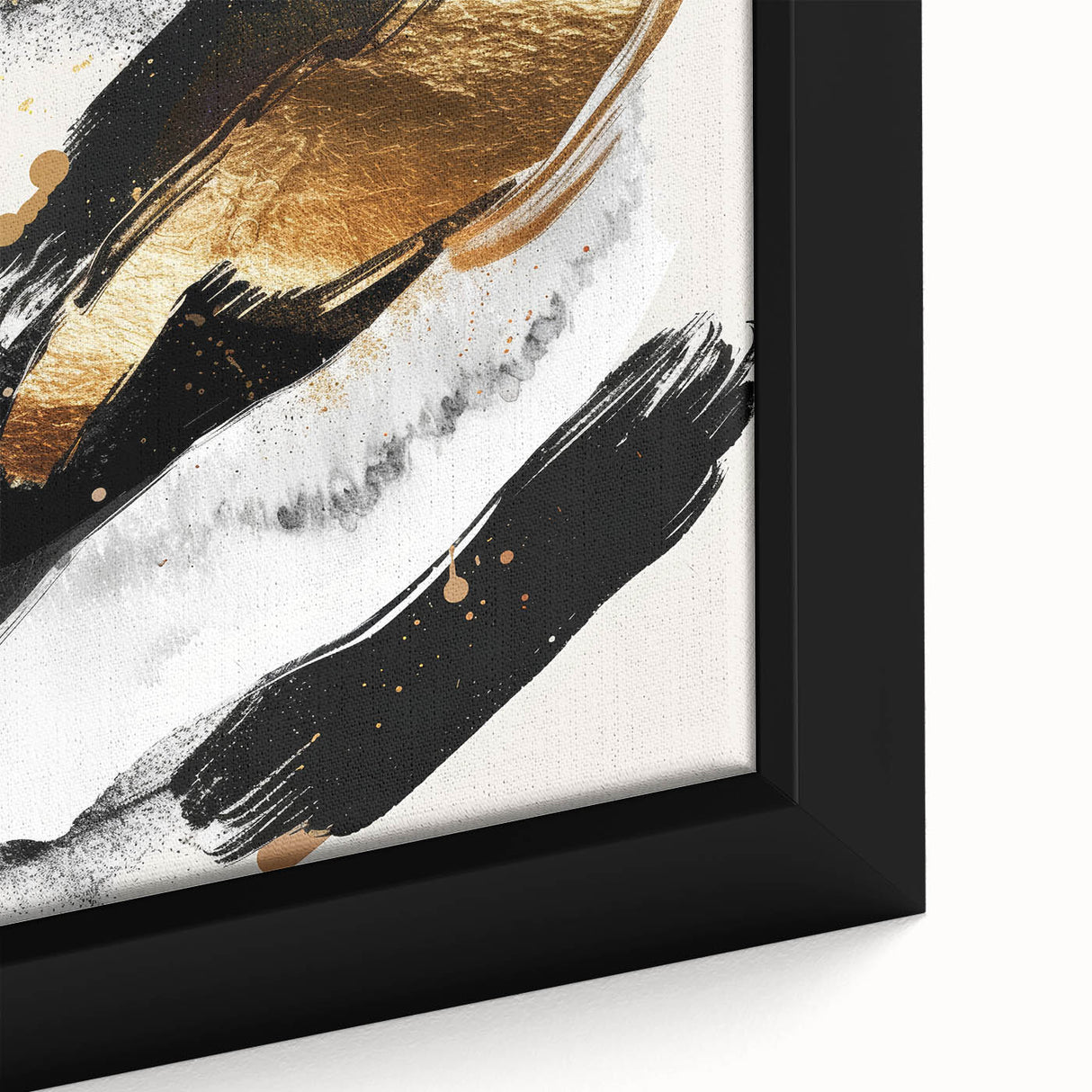 Chic Black and Gold Glam Wall Art – Modern Luxury Home Decor Piece