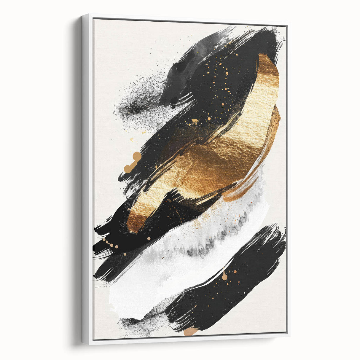 Chic Black and Gold Glam Wall Art – Modern Luxury Home Decor Piece