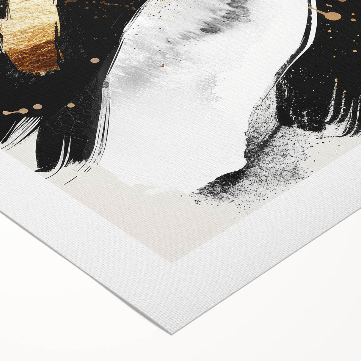 Chic Black and Gold Glam Wall Art – Modern Luxury Home Decor Piece