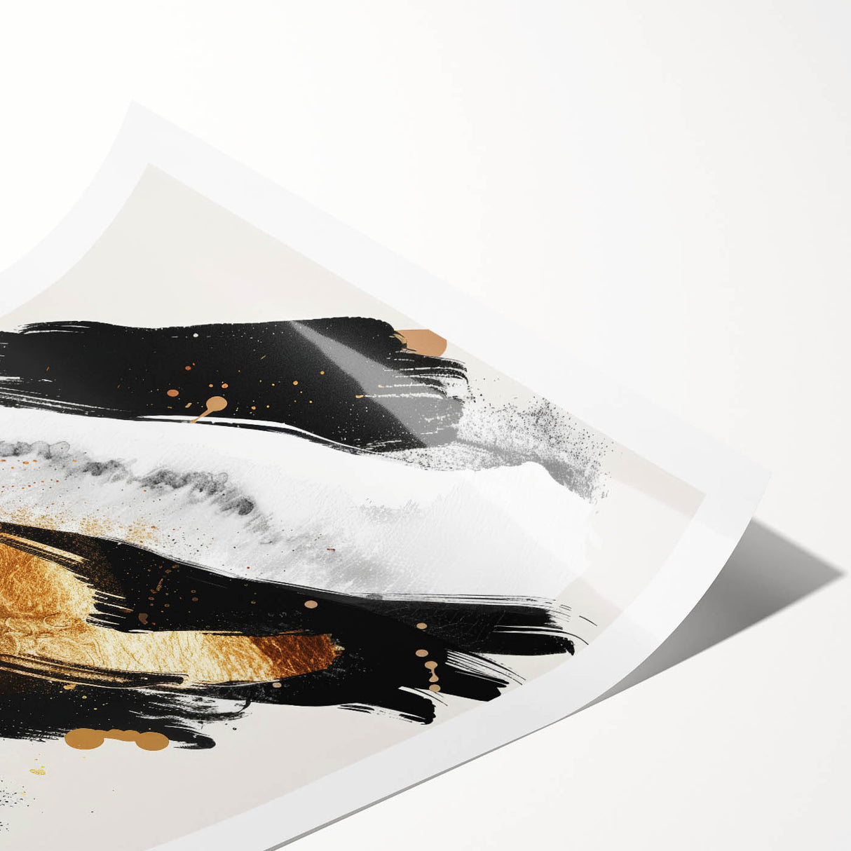 Chic Black and Gold Glam Wall Art – Modern Luxury Home Decor Piece