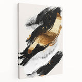 Chic Black and Gold Glam Wall Art – Modern Luxury Home Decor Piece